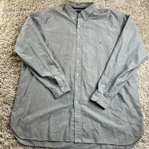 Ralph Lauren Men's Classic Gray Button Down Shirt